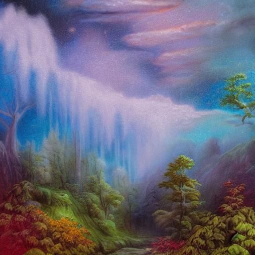 Ethereal Moonlight Fantasy Concept Art in Deep Color