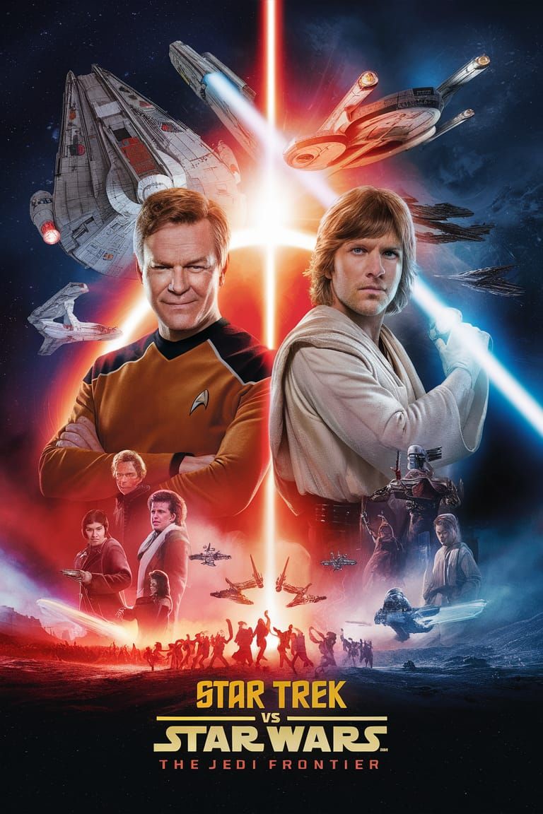 Star Trek vs Star Wars Movie Poster v.2