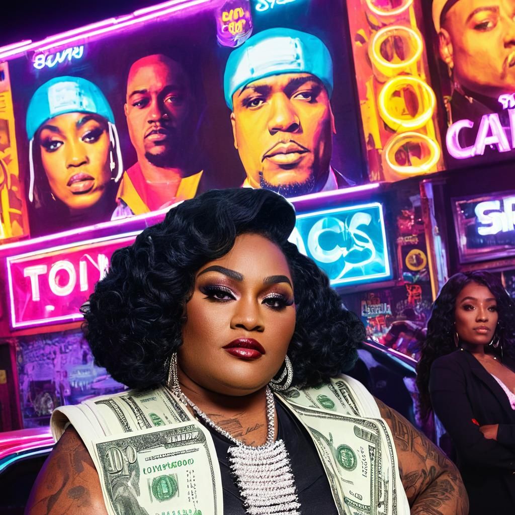 Vibrant Hip-Hop Album Cover Art in Graffiti Style