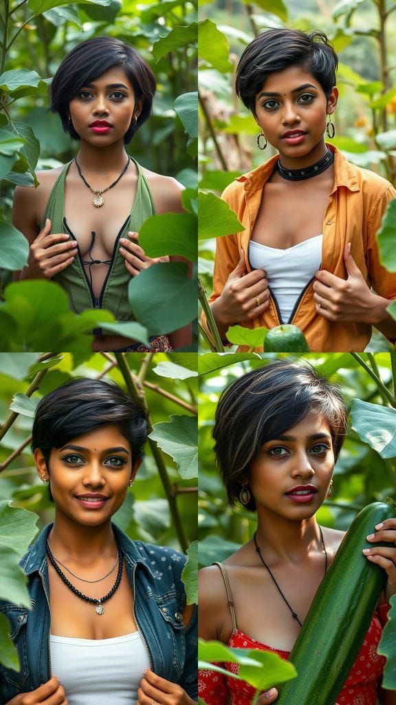 Beautiful Indian Woman in Jungle Photo Shoot