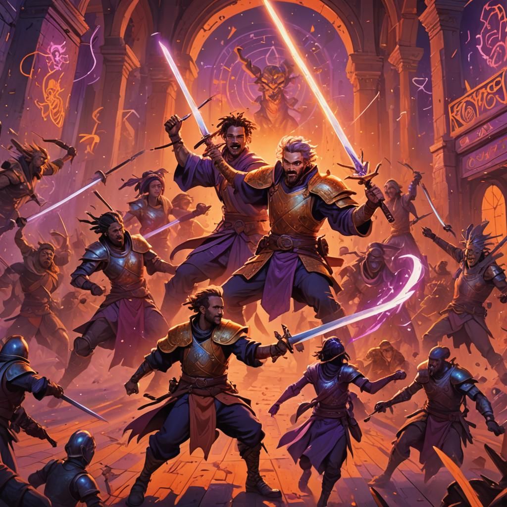 Leeroy's Charge: A Fantastical Digital Art Concept