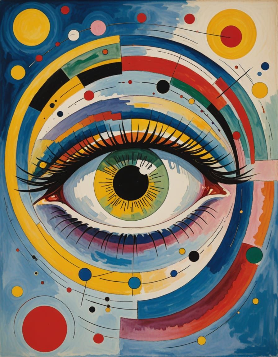 Abstract Vision Inspired by Kandinsky and Brazilian Objectiv...