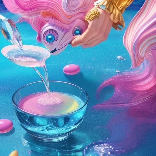 Whimsical Candy Art: Queen with Phoenix by River