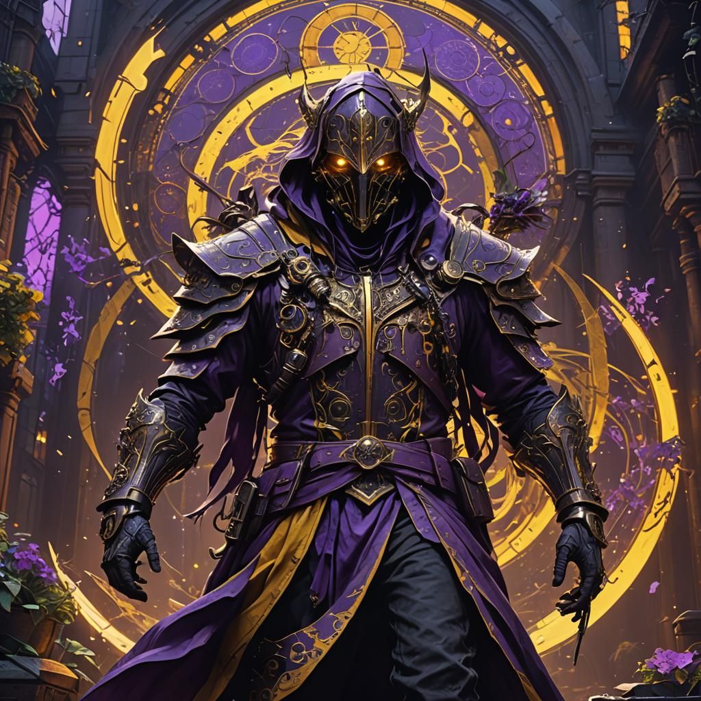 Intricate Hacker Concept Art in Dark Fantasy Style