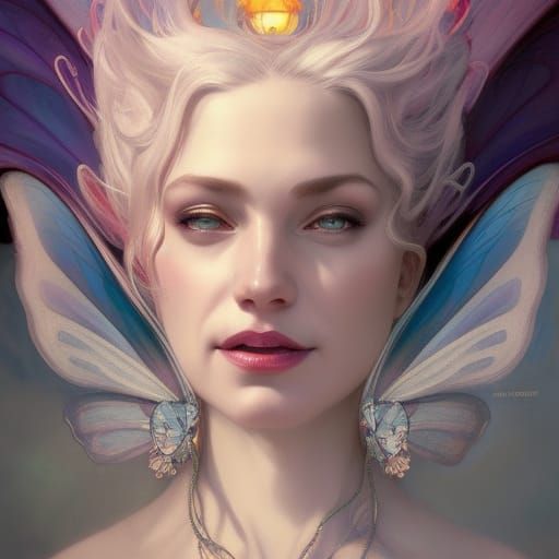 Evil Fairy Godmother Portrait in Detailed Lighting