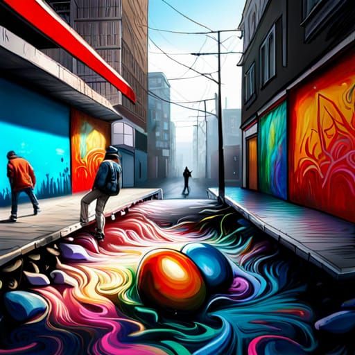 Colorful Graffiti Art: Searching for Easter Eggs
