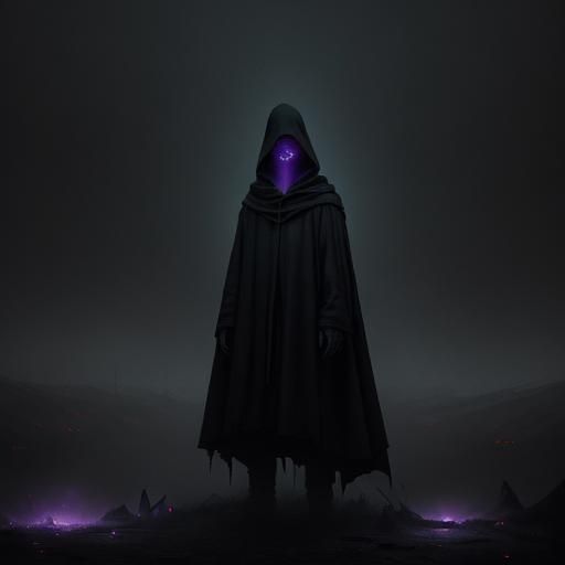 Eerie Hooded Figure in Abandoned City