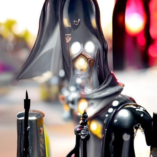 Futuristic Latex Nun Space Emperor Warlock in 8K