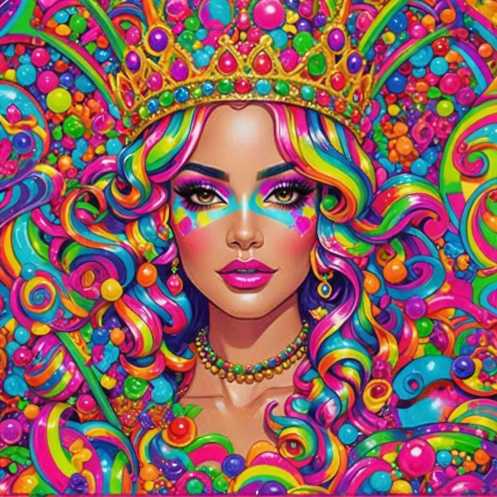 Lisa Frank Trap Queen: Neon Couture Portrait