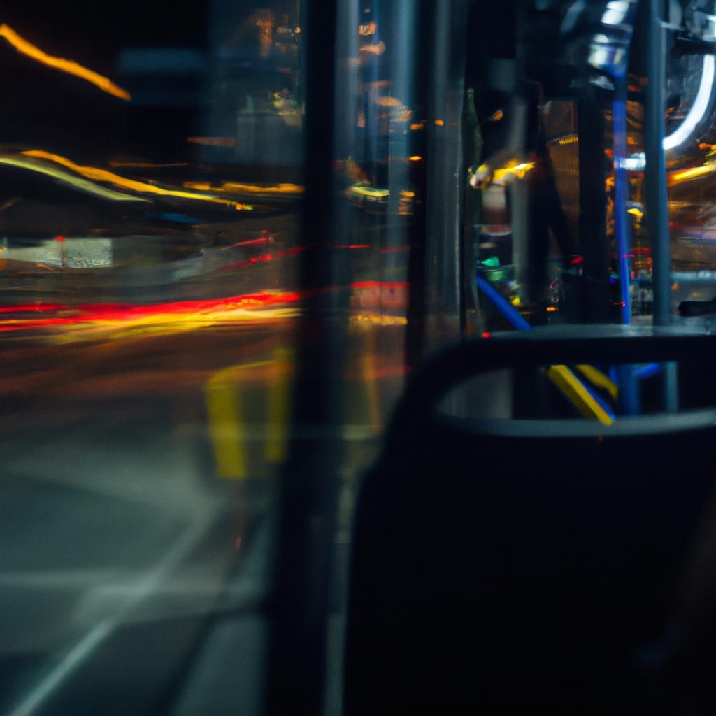 Night Bus Ride: Long Exposure Motion Blur
