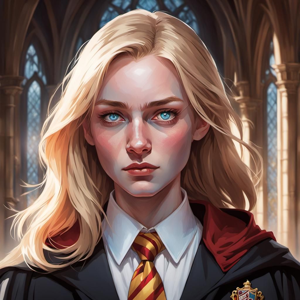 Gryffindor Girl Portrait in Artgerm Style