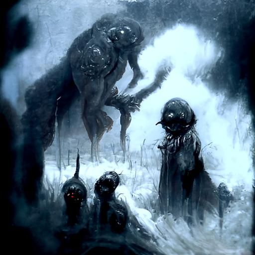 Monstrous Invasion: A Dark Fantasy Engraving