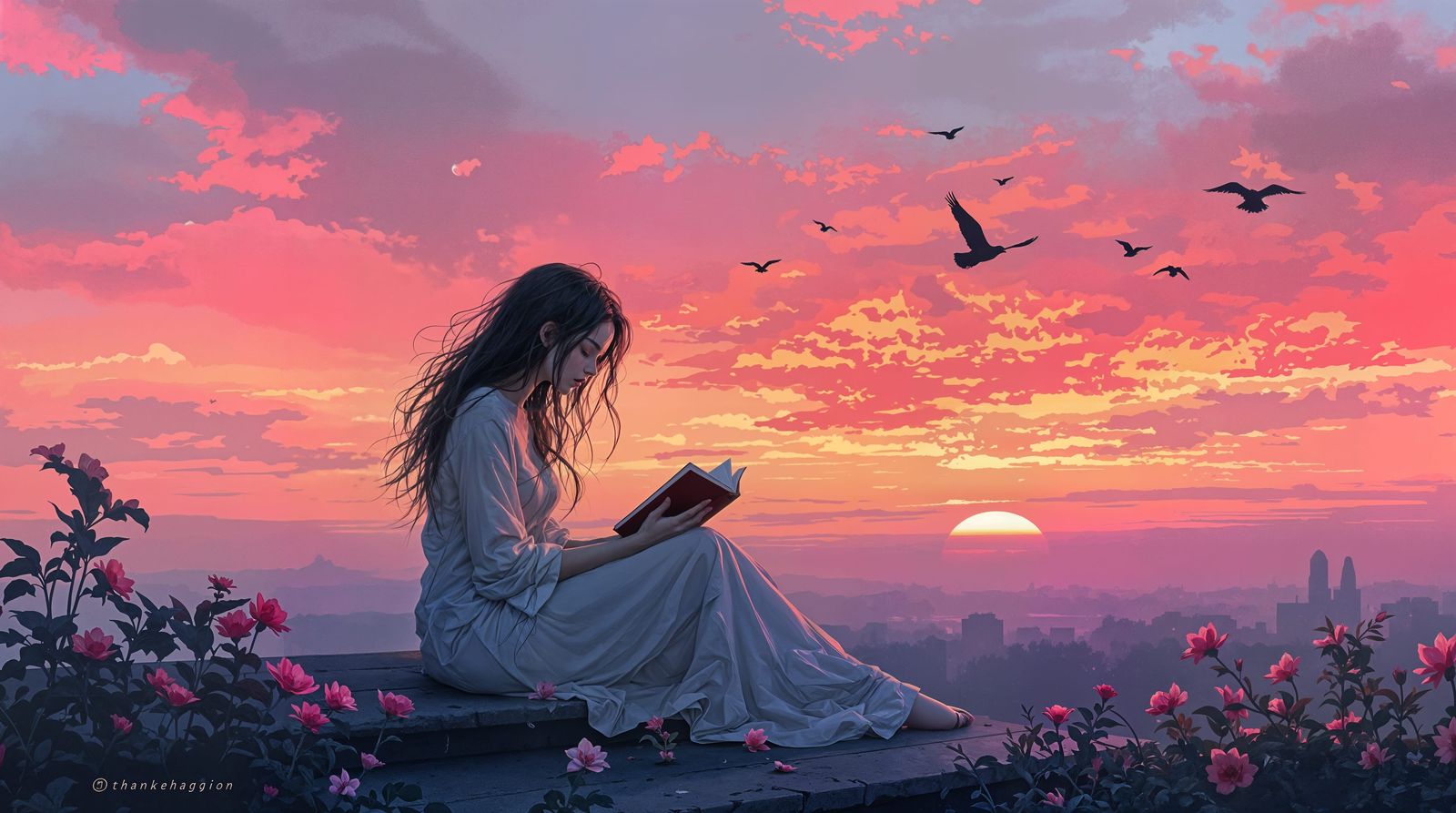 Mystical Twilight Revery in Oil-Stroke Fantasy