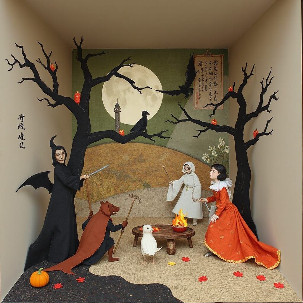 Paper Vampire Hunt Inspired by Japanese and Post-Impressioni...