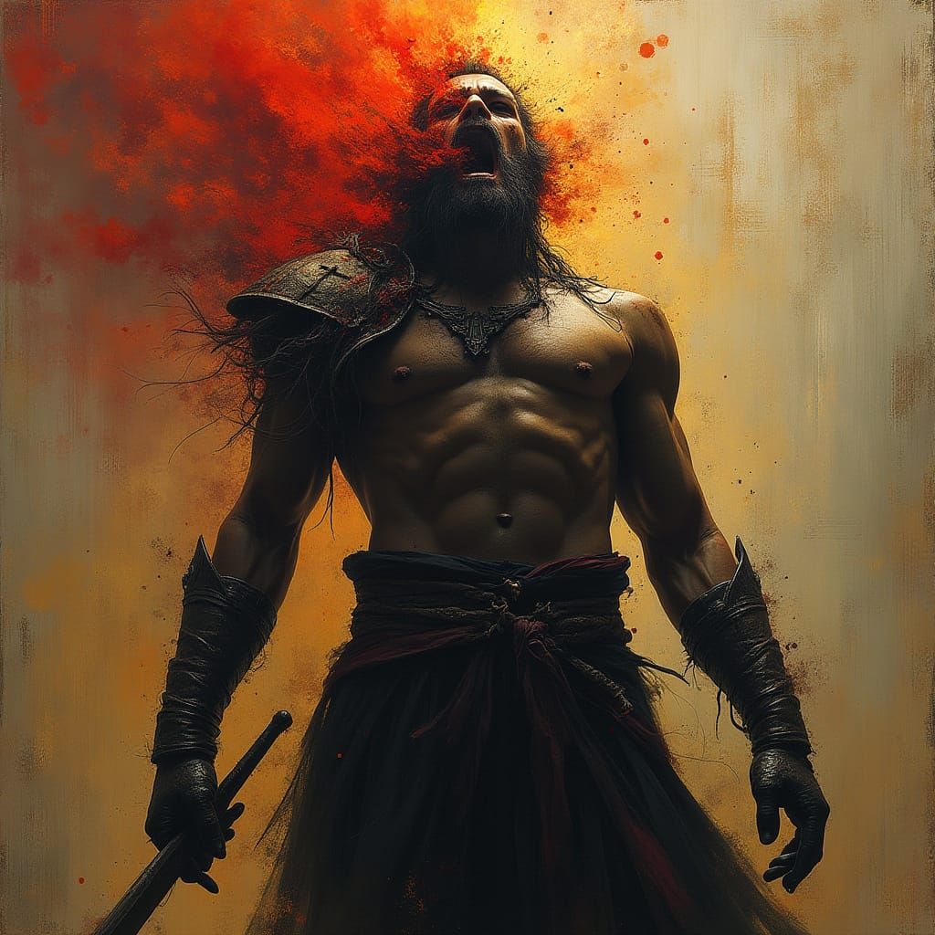 Beheading of Holofernes: Sinister Abstract Historical Painti...