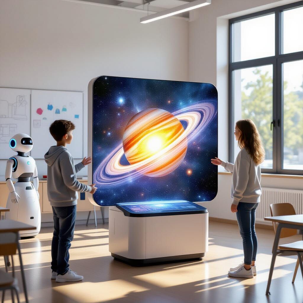 Students Explore Holographic Solar System in School