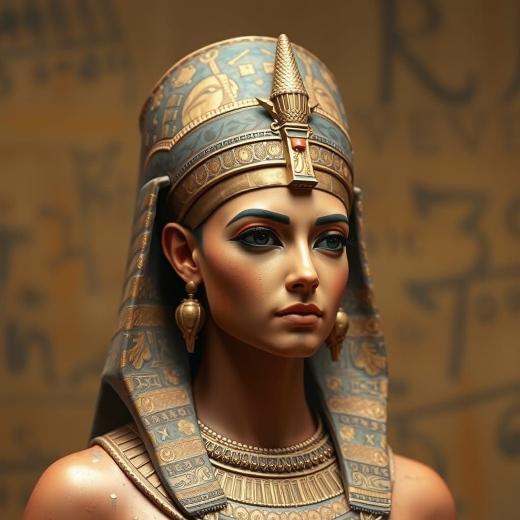 Ancient Egyptian Queen in Regal Splendor
