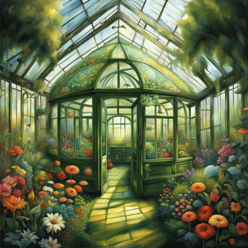Surreal Glittering Greenhouse Encapsulates a Smile