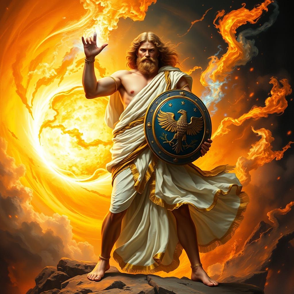 Jupiter Defends Against Fiery Solar Bolide in Baroque-Inspir...