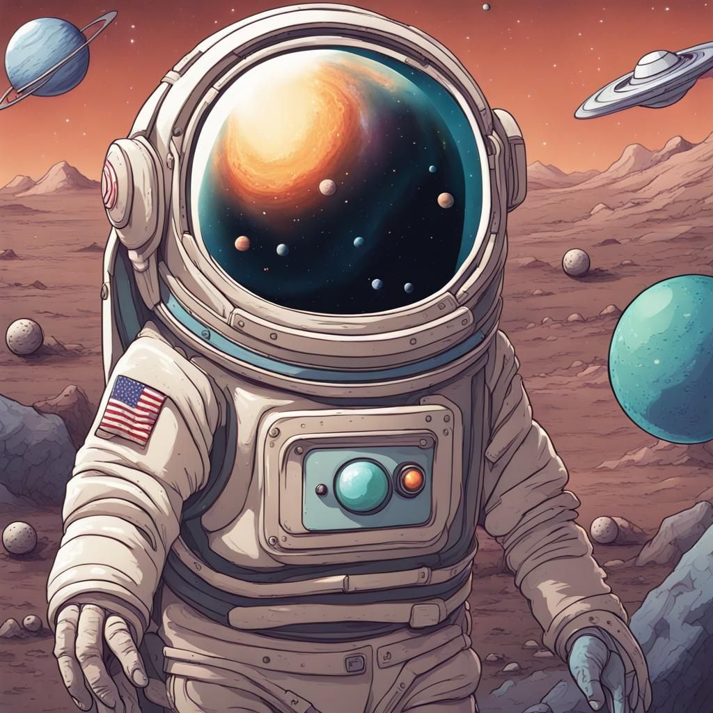 Humans and Extraterrestrials Bonding in Space