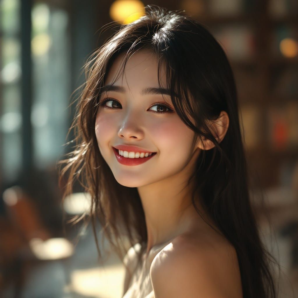 Dreamy Realism Portrait of a Young Woman