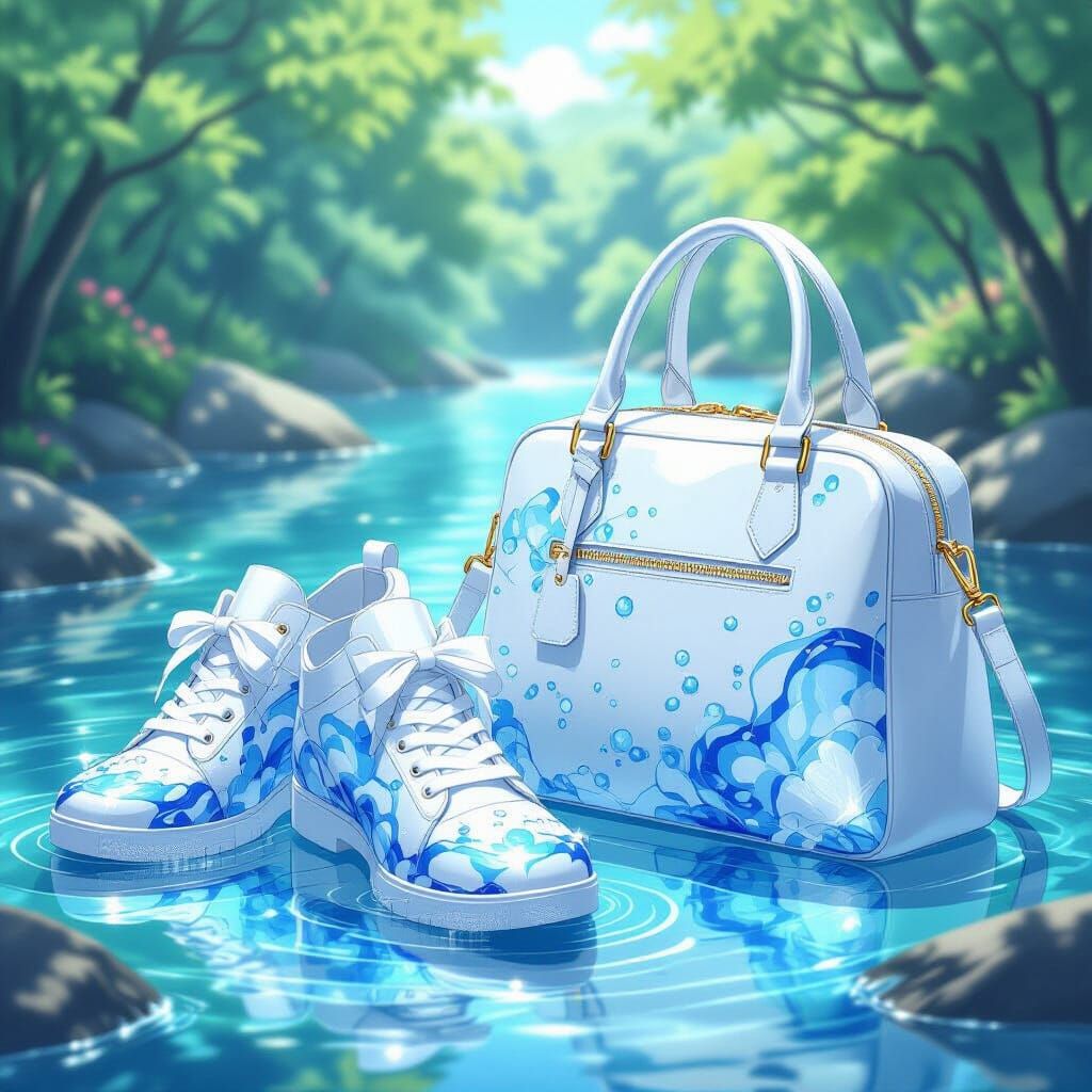 Anime Water Shoes and Bag