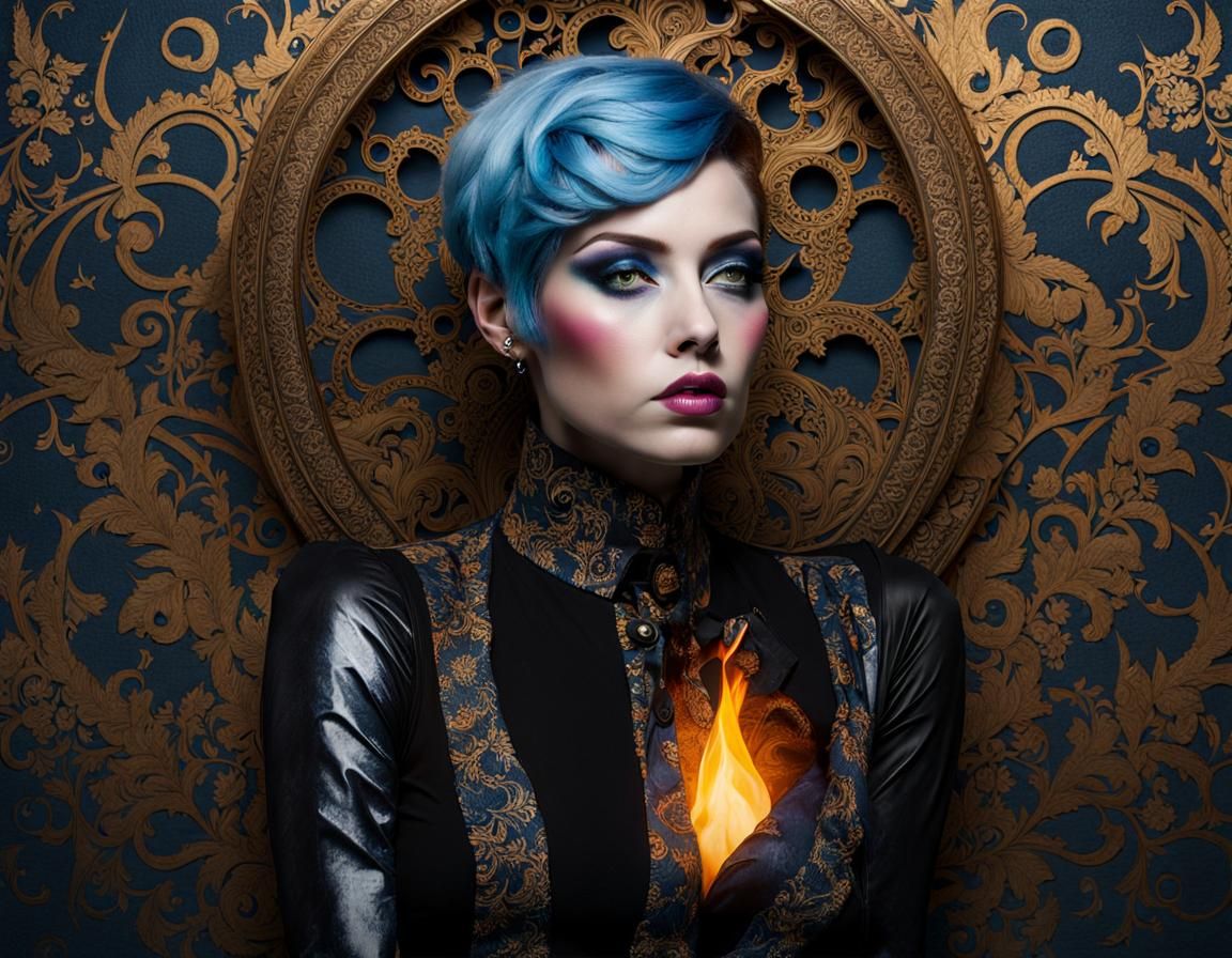 Etched in Grief: A Sorrowful Portrait