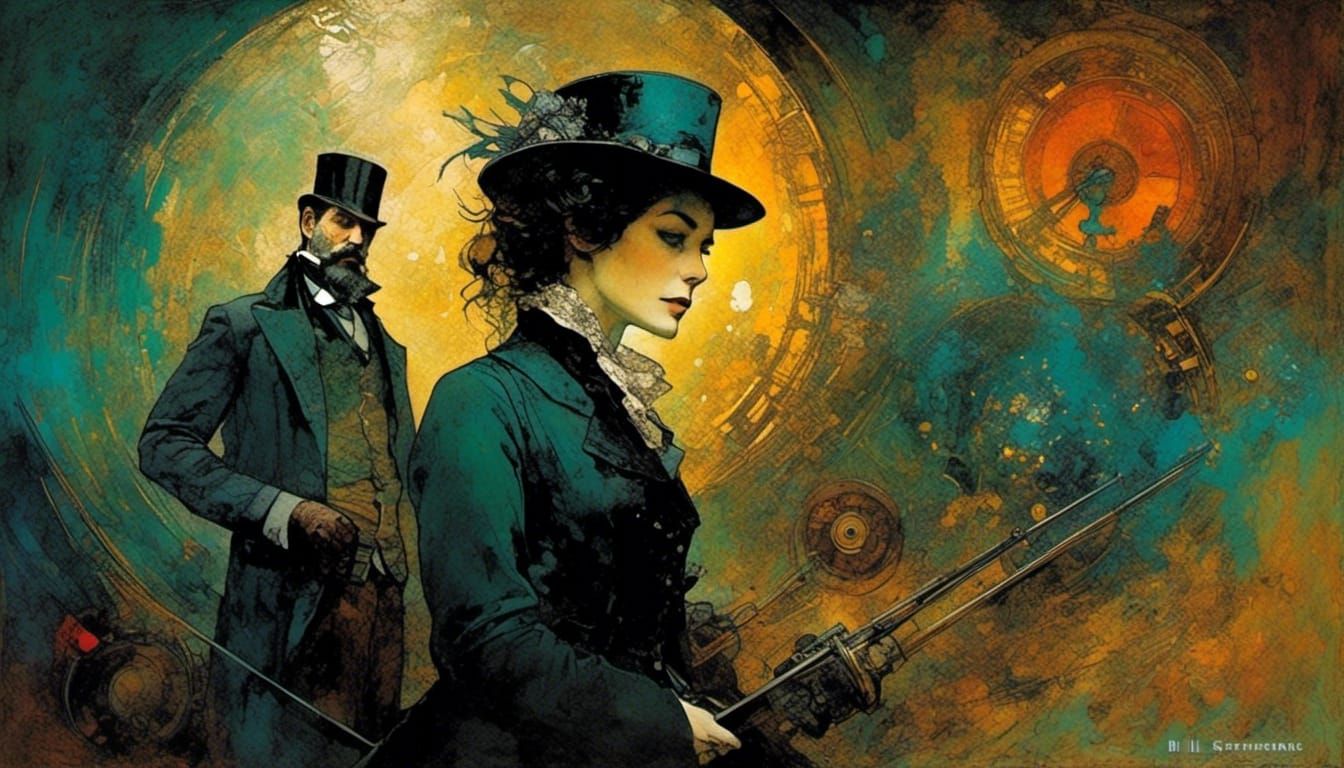 Fishing Pole Rifle in Expressionist Style