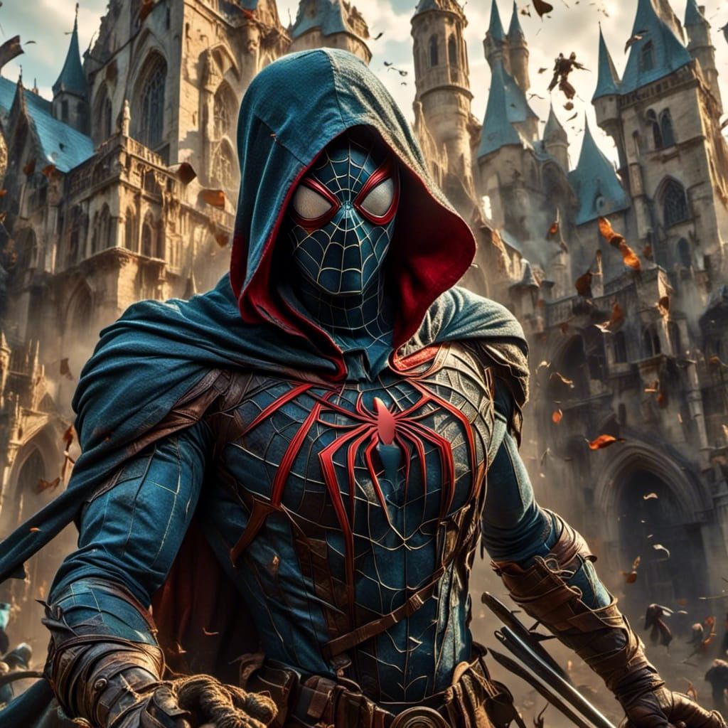Spider-Man as Medieval Rogue in Fantasy Art