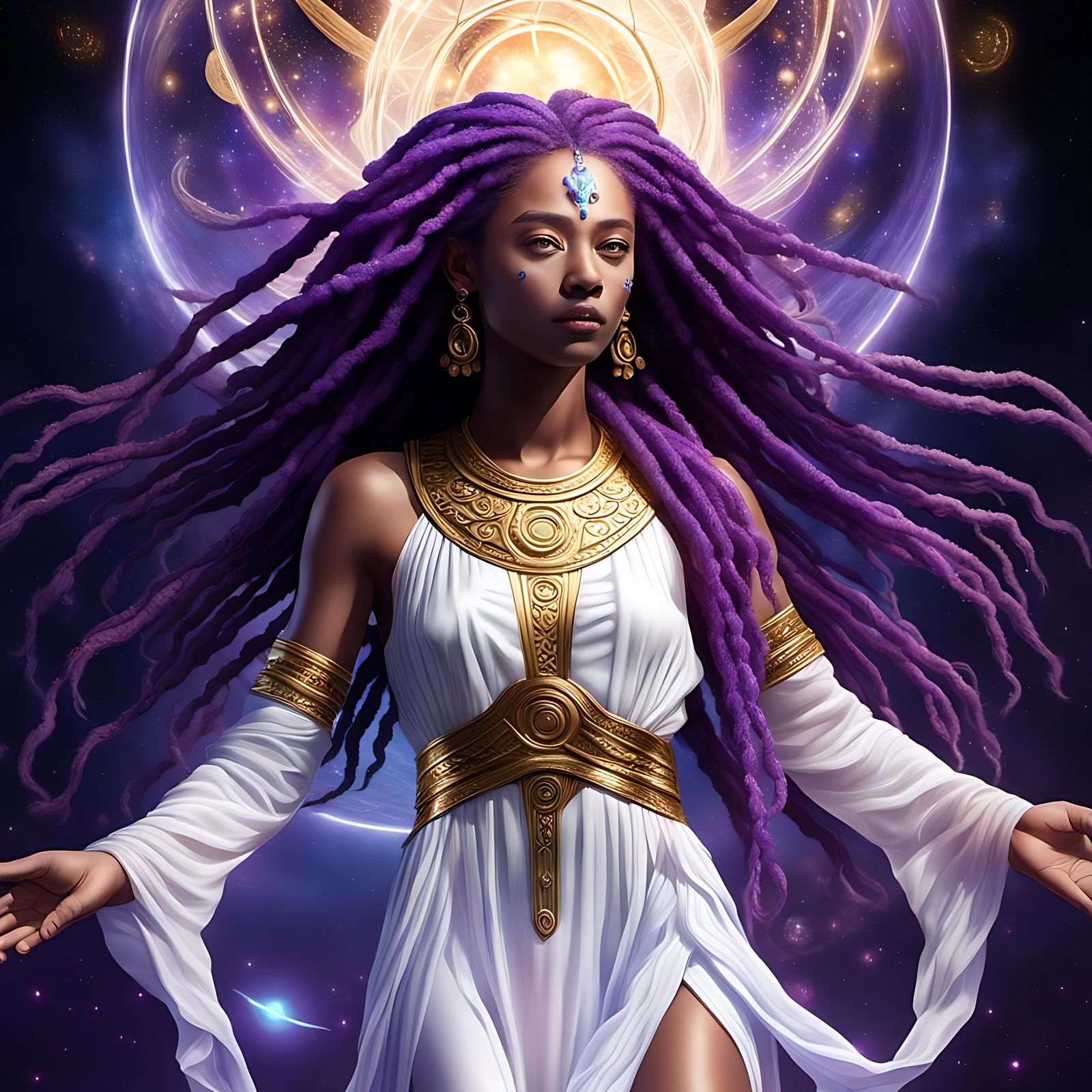 Ancient Air Goddess in Dark Fantasy Style