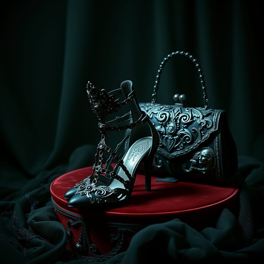 Gothic Fantasy Heels in Elegant, Dramatic Style
