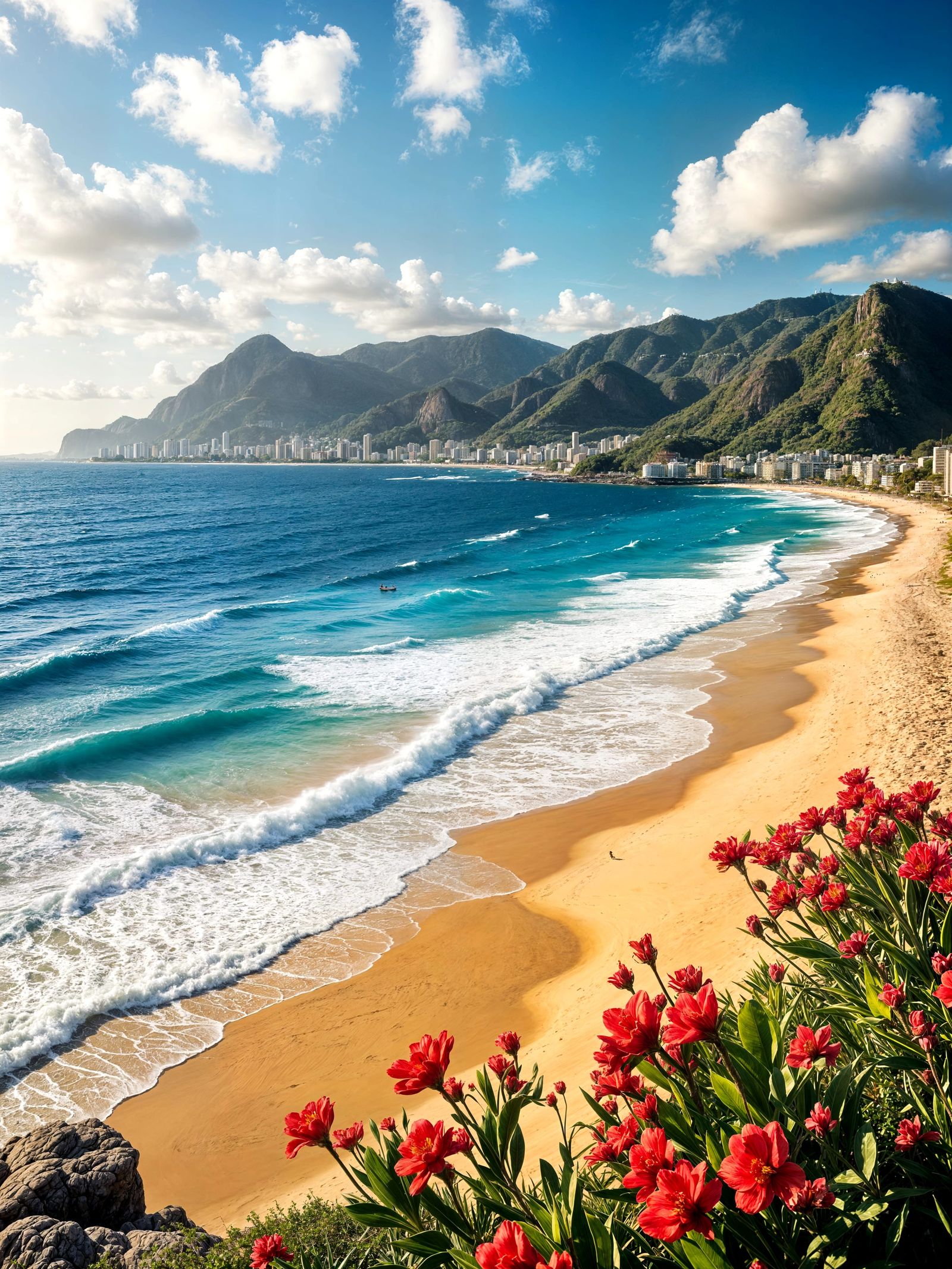 Rio Beachside Oasis in Vibrant Summer Light