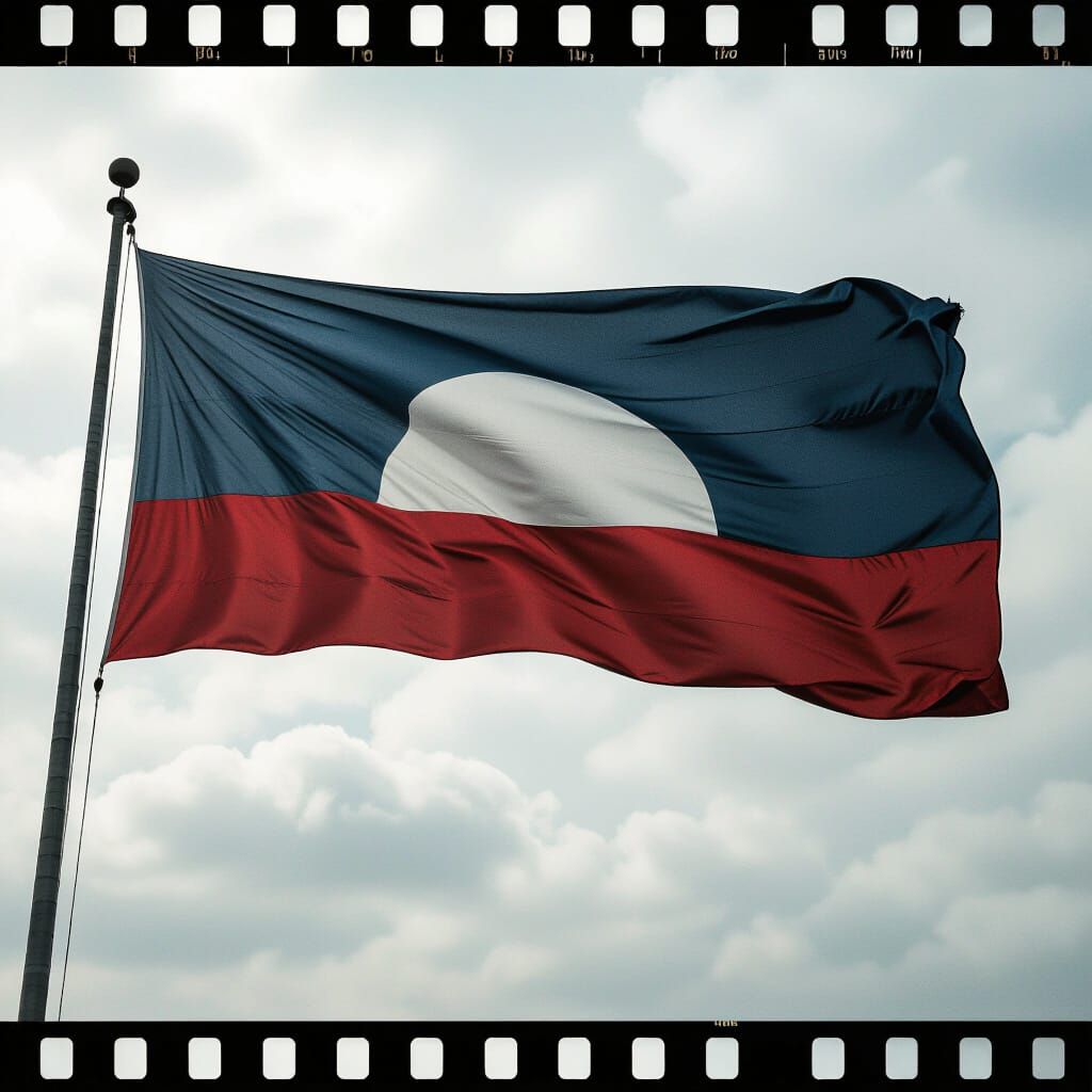 Hyperrealistic Flag Portrait with Arch Shape