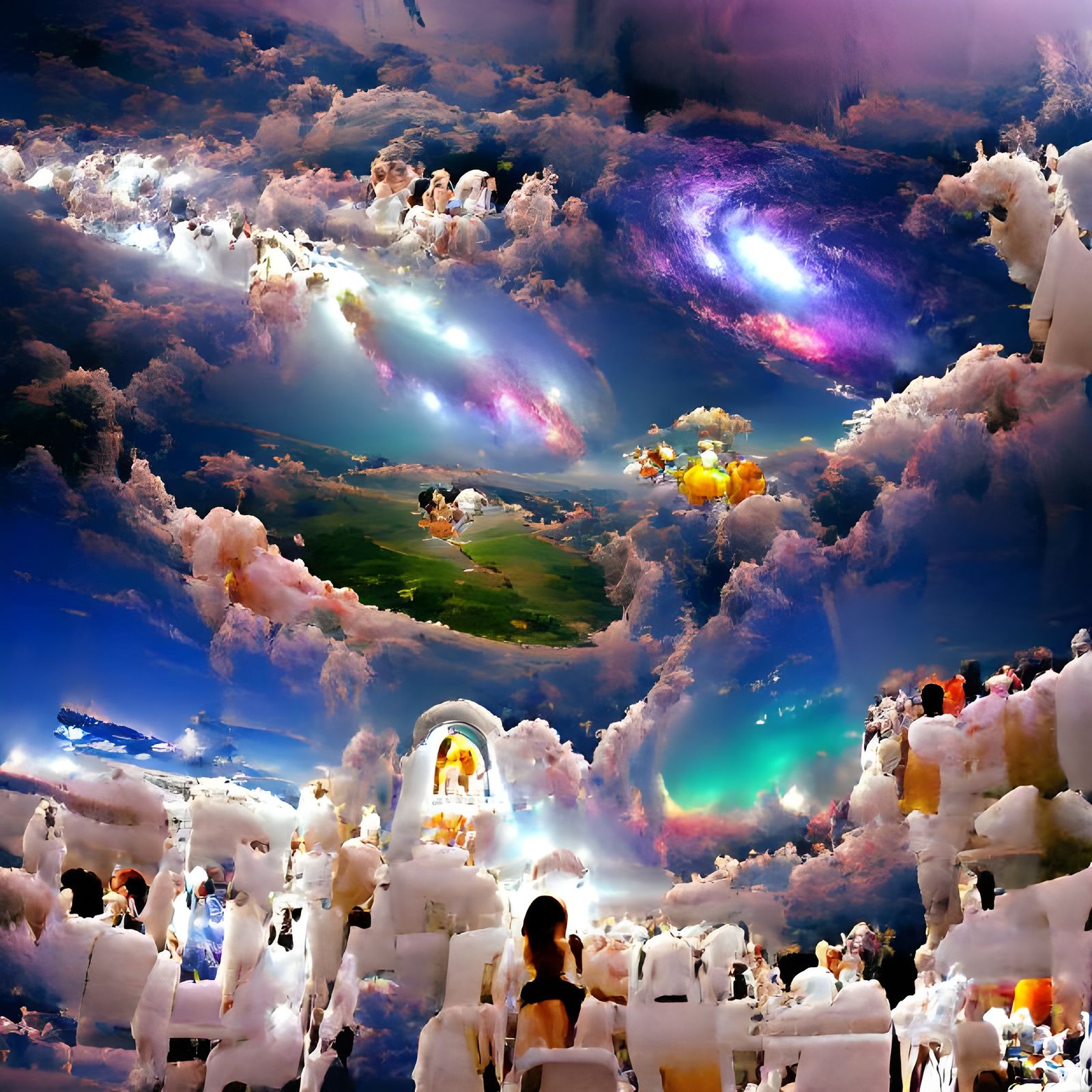 Heavenly Space Scene: A Vision of Paradise