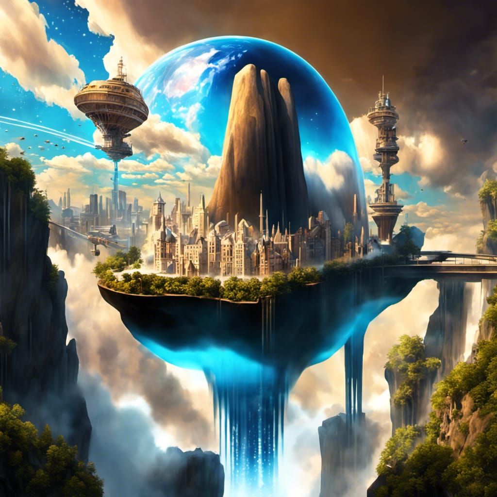 Futuristic city in a globe