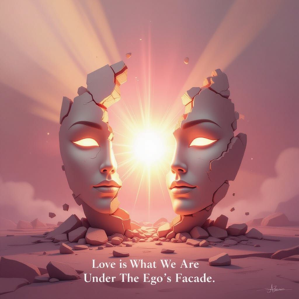 Ethereal Digital Painting of Love Beyond the Ego