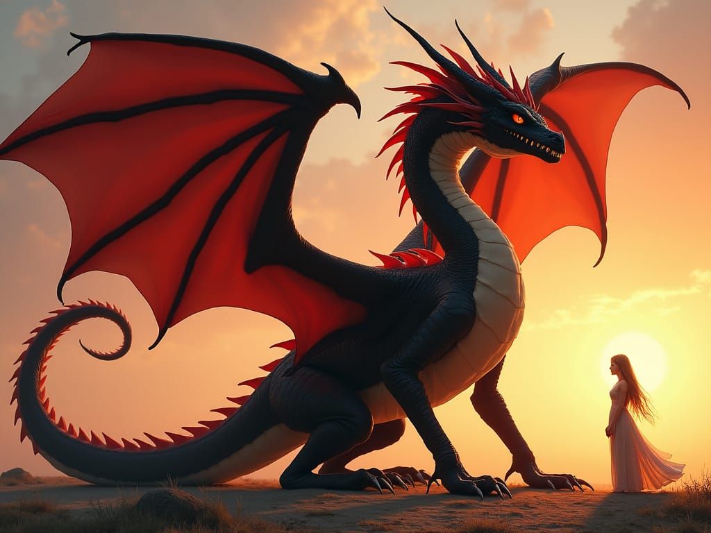 Dragon Goddess in Majestic Posture