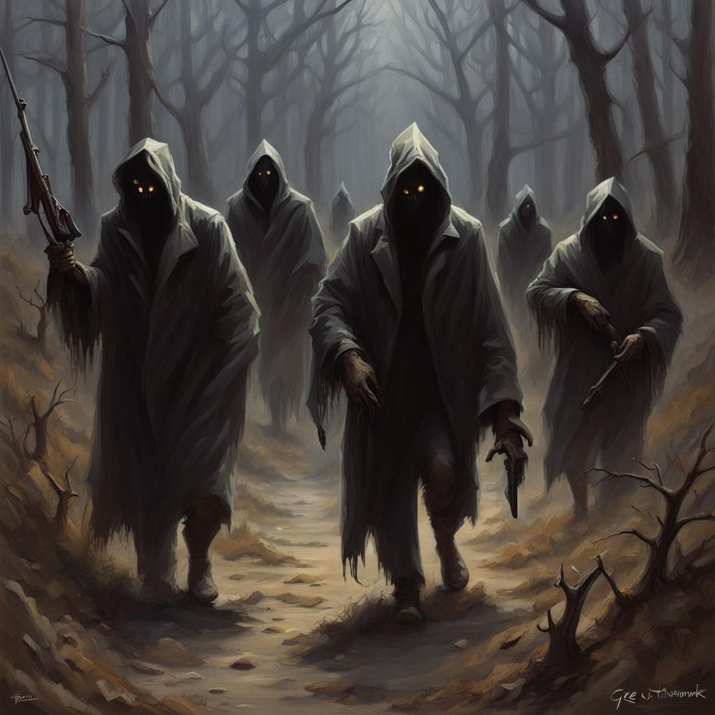 Sinister Haunters Stalking a Person