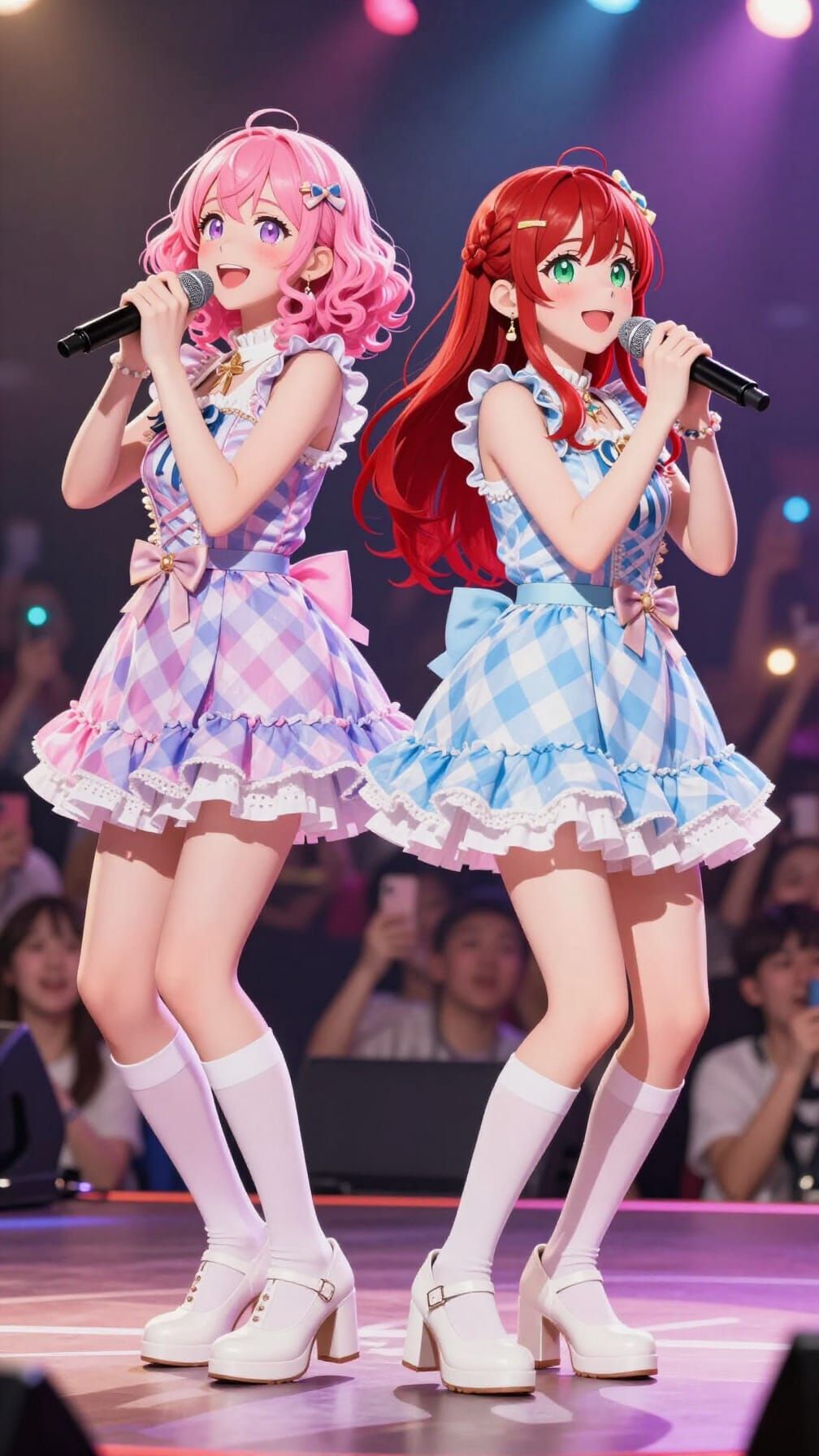 J-Pop Idols Dancing on Vibrant Stage