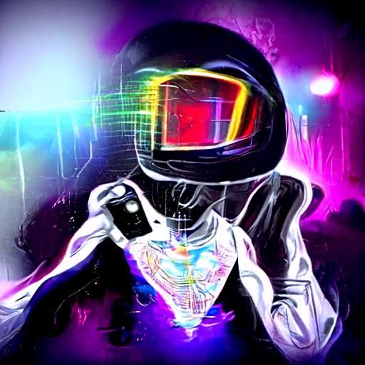 Monolith in Desert: Holographic Synthwave Illustration