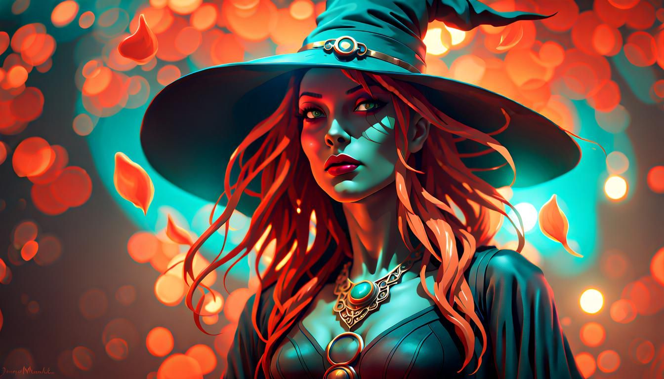 Scarlet Witch Concept Art in Dynamic Lighting