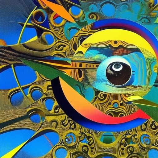 Kaleidoscopic Eye: A Surreal Psychedelic Collage
