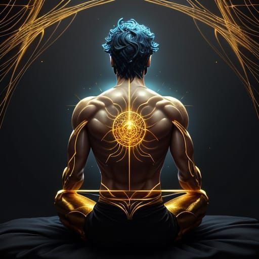 Elegant Male Form in Therapeutic Harmony