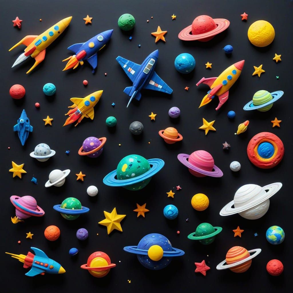 Vibrant Plasticine Cosmos