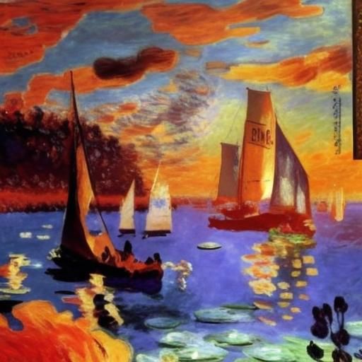 Impressionistic Landscape in Monet Style