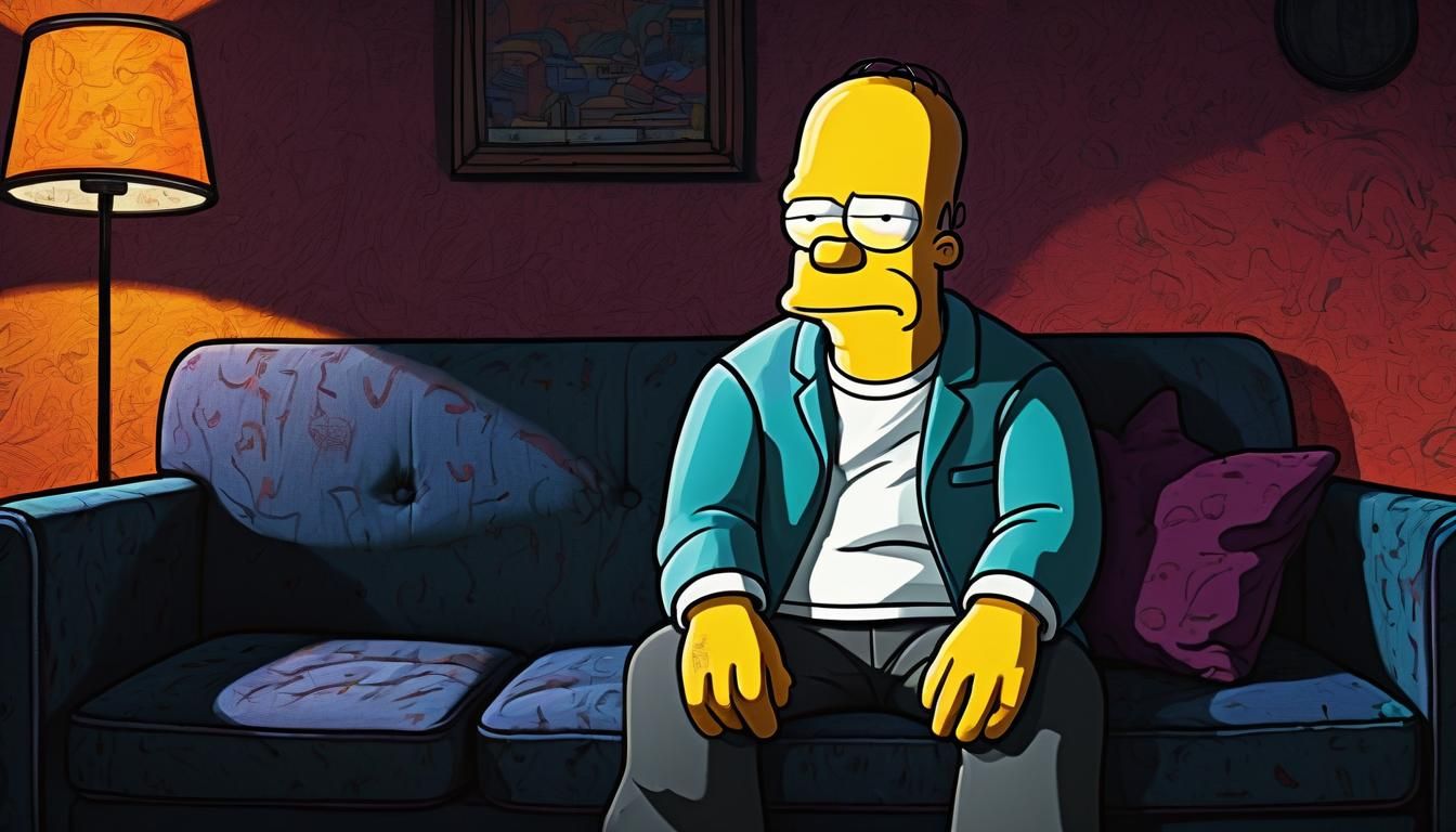 Mr. Antisocial Guy Cartoon Illustration in Comic Style