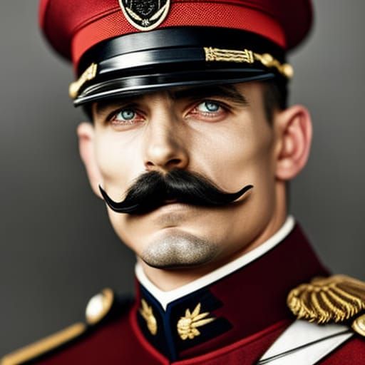 1880s Prussian Policeman Portrait in Digital Art Style