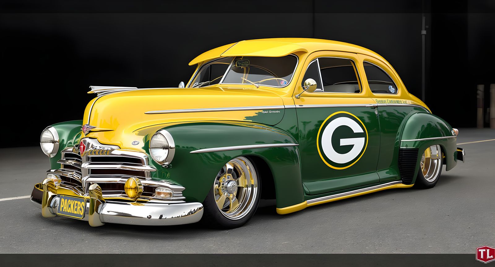 Green Bay Packers 1948 Nash Ambassador Restomod in 3D