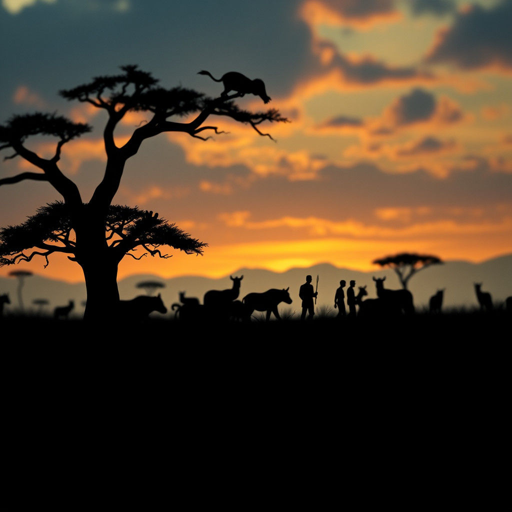 Serengeti Shadowbox: A Cinematic Animal Fantasy