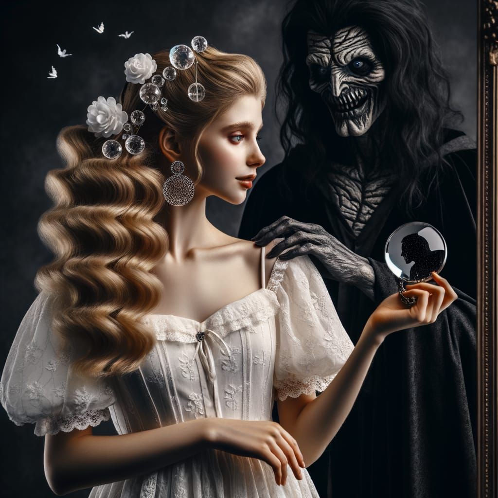 Ethereal Beauty with Dark Obsession